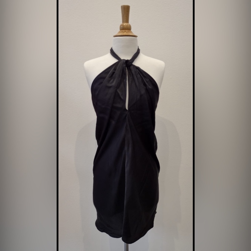 Olivaceous Halter Dress